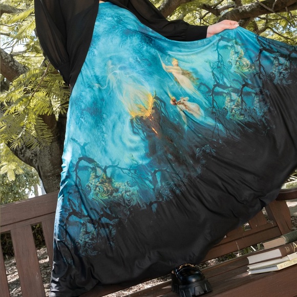 Blackmilk Dresses & Skirts - Blackmilk mermaid siren maxi skirt fairycore cottage renaissance fairy art ocean